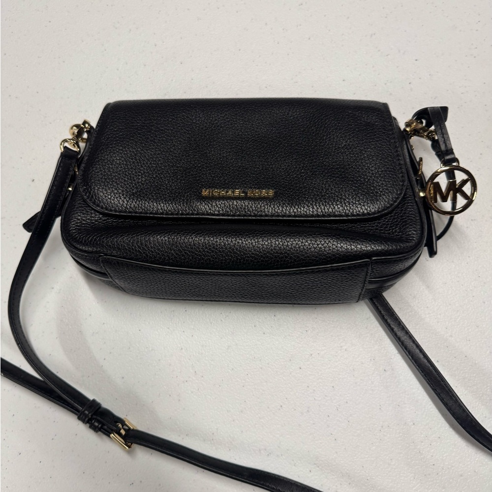 Michael Kors Black Crossbody Bag with Gold Hardware